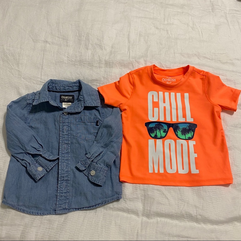 Carter’s shirts baby boy 12 months